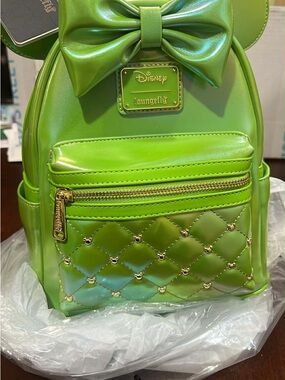 Loungefly Lime Green Bow Mini Backpack